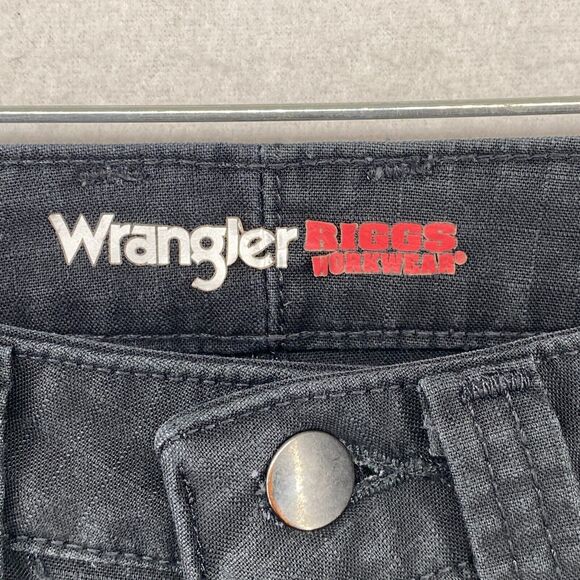 WRANGLER Pants Womens 2 x 32 Riggs Workwear Cargo Carpenter Ripstop Canvas Black - Picture 6 of 16